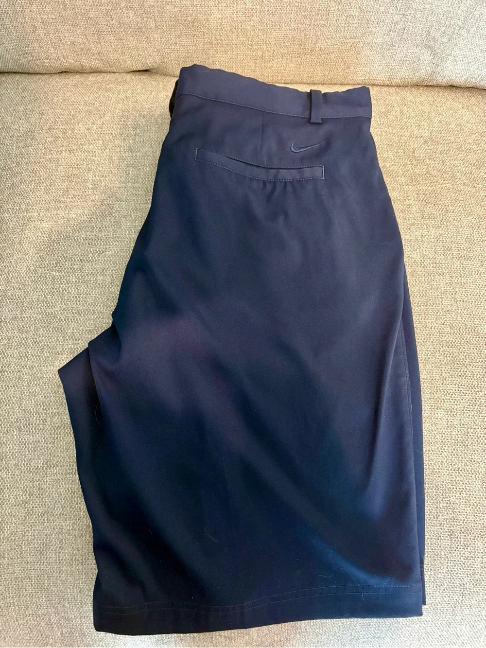 Nike Men's Dark Navy Flat-Front Shorts